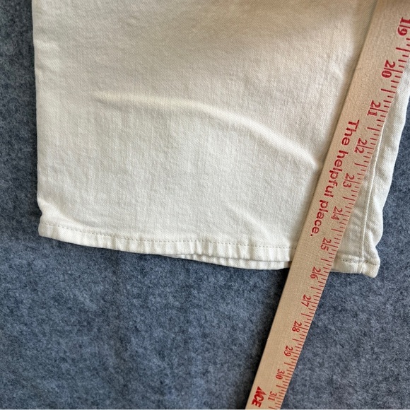 MADEWELL THE PERFECT VINTAGE FLARE CROP JEAN Cream Denim Size 32 FLAW - Picture 10 of 12